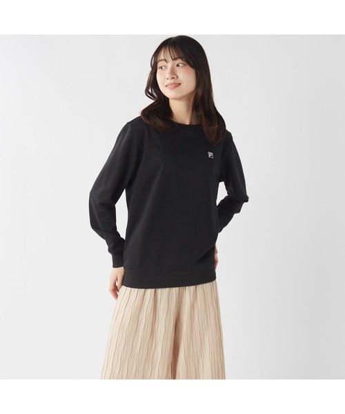 FILA GOLF(フィラゴルフ )の「FILA フィラ クルーネック 裏毛 スウェット トレーナー(スウェット・レディース・ブラック/杢グレー/ターコイズブルー・M/L/LL)」の5枚目の写真