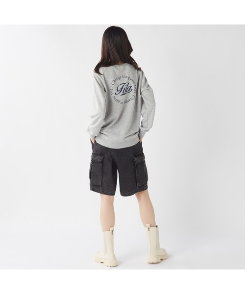 FILA GOLF(フィラゴルフ )の「FILA フィラ クルーネック 裏毛 スウェット トレーナー(スウェット・レディース・ブラック/杢グレー/ターコイズブルー・M/L/LL)」の13枚目の写真