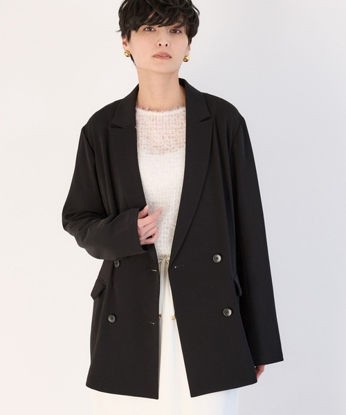 BARNYARDSTORM（バンヤードストーム）の「BARNYARDSTORM / NEWダブルクロスジャケット（テーラードジャケット・レディース・カーキ/ブラック/チャコールグレー・M/S）」の2枚目の写真