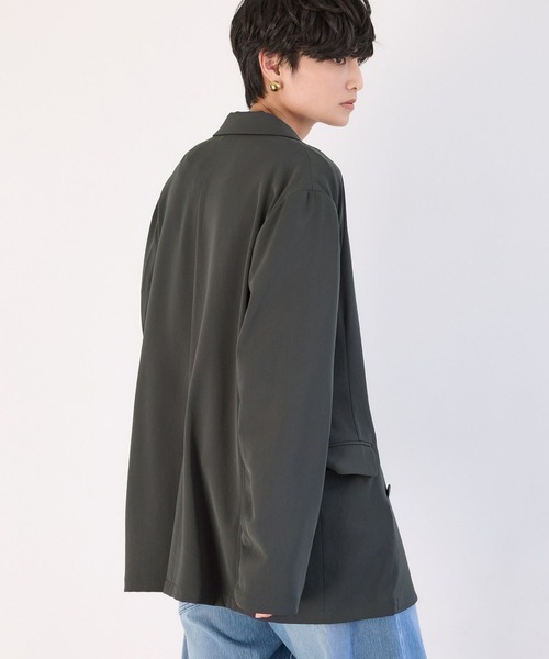 BARNYARDSTORM（バンヤードストーム）の「BARNYARDSTORM / NEWダブルクロスジャケット（テーラードジャケット・レディース・カーキ/ブラック/チャコールグレー・M/S）」の5枚目の写真