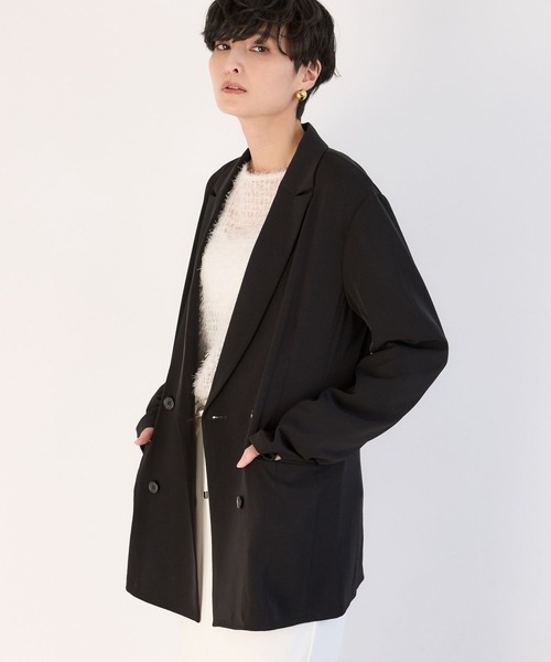 BARNYARDSTORM（バンヤードストーム）の「BARNYARDSTORM / NEWダブルクロスジャケット（テーラードジャケット・レディース・カーキ/ブラック/チャコールグレー・M/S）」の7枚目の写真