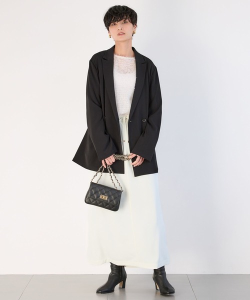 BARNYARDSTORM（バンヤードストーム）の「BARNYARDSTORM / NEWダブルクロスジャケット（テーラードジャケット・レディース・カーキ/ブラック/チャコールグレー・M/S）」の9枚目の写真