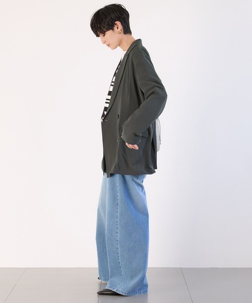 BARNYARDSTORM（バンヤードストーム）の「BARNYARDSTORM / NEWダブルクロスジャケット（テーラードジャケット・レディース・カーキ/ブラック/チャコールグレー・M/S）」の16枚目の写真