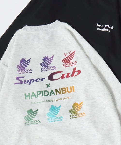 【未使用品】HTS エイチティーエス　プリントトレーナー 2026SS HONDA×sanrio/ホンダ×サンリオ『はぴだんぶい』『スーパーカブ