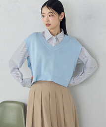 COMME CA ISM | Vネックニットベスト(ベスト)