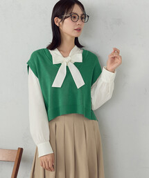 COMME CA ISM（コムサイズム）の「Vネックニットベスト（ベスト）」