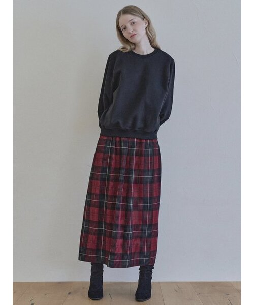 AVANT-G(アバン)の「Tartan Check Pleated Maxi Skirt - RED(スカート・レディース・その他・FREE)」の3枚目の写真