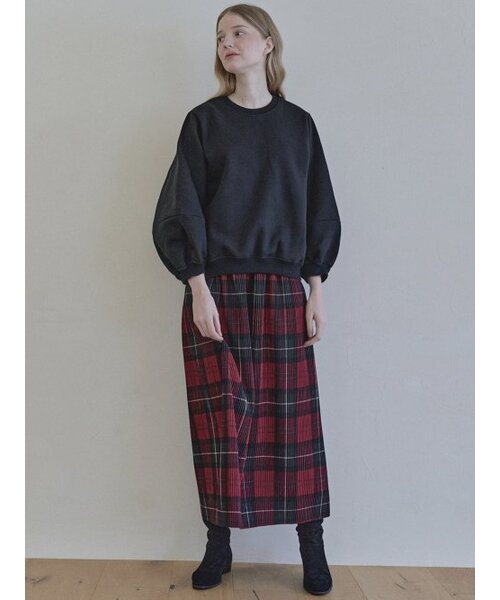 AVANT-G(アバン)の「Tartan Check Pleated Maxi Skirt - RED(スカート・レディース・その他・FREE)」の5枚目の写真