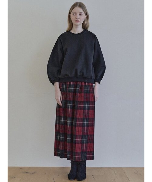 AVANT-G(アバン)の「Tartan Check Pleated Maxi Skirt - RED(スカート・レディース・その他・FREE)」の6枚目の写真