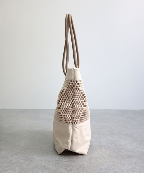 COLDE （コルデ）の「メッシュトートバッグ（トートバッグ・レディース・ネイビー/アイボリー/ブラック・FREE）」の13枚目の写真