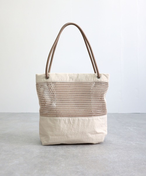 COLDE （コルデ）の「メッシュトートバッグ（トートバッグ・レディース・ネイビー/アイボリー/ブラック・FREE）」の17枚目の写真