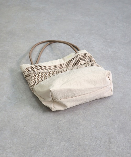 COLDE （コルデ）の「メッシュトートバッグ（トートバッグ・レディース・ネイビー/アイボリー/ブラック・FREE）」の6枚目の写真