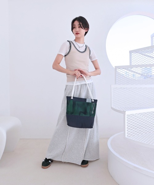 COLDE （コルデ）の「メッシュトートバッグ（トートバッグ・レディース・ネイビー/アイボリー/ブラック・FREE）」の15枚目の写真