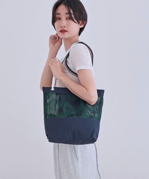COLDE （コルデ）の「メッシュトートバッグ（トートバッグ・レディース・ネイビー/アイボリー/ブラック・FREE）」の21枚目の写真