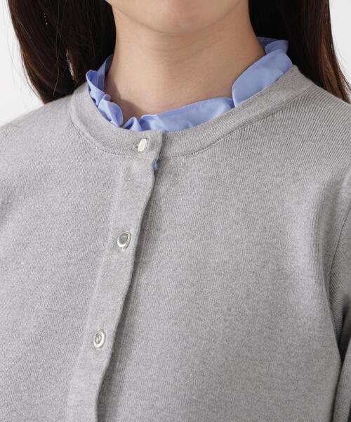 PROPORTION BODY DRESSING（プロポーションボディドレッシング）の「フリルショートカーデ / 1216174200（カーディガン/ボレロ・レディース・ネイビー/ホワイト系その他/グレー系その他・MEDIUM/SMALL）」の19枚目の写真