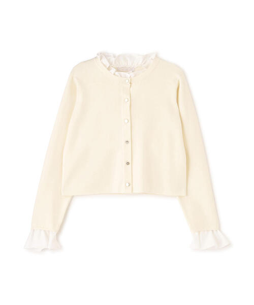 PROPORTION BODY DRESSING（プロポーションボディドレッシング）の「フリルショートカーデ / 1216174200（カーディガン/ボレロ・レディース・ネイビー/ホワイト系その他/グレー系その他・MEDIUM/SMALL）」の21枚目の写真