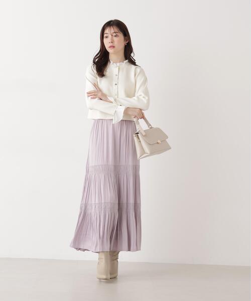 PROPORTION BODY DRESSING(プロポーションボディドレッシング)の「フリルショートカーデ / 1216174200(カーディガン/ボレロ・レディース・ネイビー/ホワイト系その他/グレー系その他・MEDIUM/SMALL)」の19枚目の写真