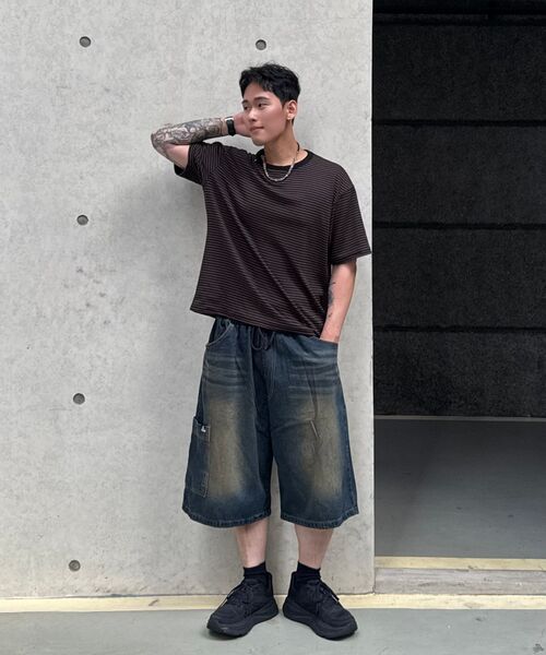CARGOBROS(カーゴブロス)の「サンドブラシポケットバミューダデニムショートパンツ(ディープブルー)(その他パンツ・メンズ・その他・FREE)」の7枚目の写真