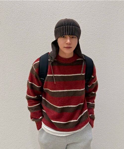 SLOWACID（スローアシッド）の「ヘアリーストライププルオーバーニット[レッド]（ニット/セーター・レディース・その他・LARGE/MEDIUM/SMALL）」の6枚目の写真