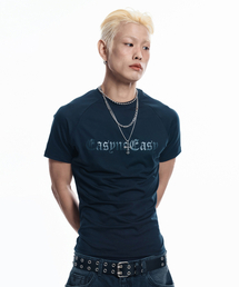 EASY NO EASY（イージーノーイージー）の「レタリングロゴコンプレッション半袖 - ブラック（Tシャツ/カットソー）」