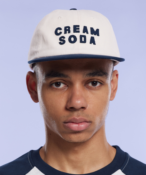 CREAM SODA LAB(クリームソーダラボ)の「アプリケパネルボールキャップネイビー(キャップ・レディース・その他・FREE)」の2枚目の写真