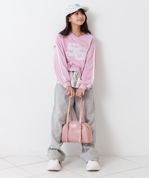 algy（アルジー）の「【セットアップ対応】スウェパン（スウェットパンツ・キッズ・アイボリー/ライム/グレー・160/150/140/130）」の4枚目の写真