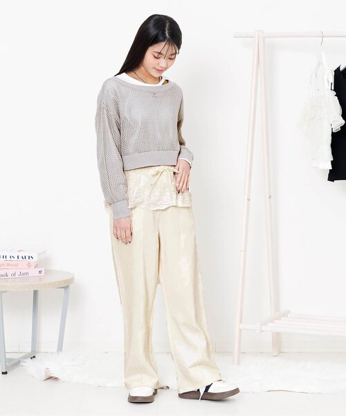 algy（アルジー）の「【セットアップ対応】スウェパン（スウェットパンツ・キッズ・アイボリー/ライム/グレー・160/150/140/130）」の6枚目の写真