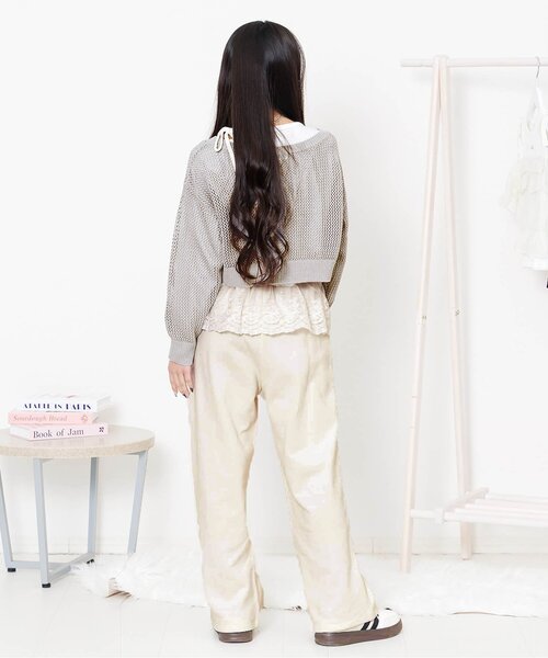 algy（アルジー）の「【セットアップ対応】スウェパン（スウェットパンツ・キッズ・アイボリー/ライム/グレー・160/150/140/130）」の7枚目の写真