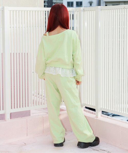 algy（アルジー）の「【セットアップ対応】スウェパン（スウェットパンツ・キッズ・アイボリー/ライム/グレー・160/150/140/130）」の9枚目の写真