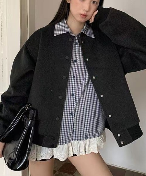 Achic(アシック)の「レース付きチェックシャツ(シャツ/ブラウス・レディース・ブルー・M)」の19枚目の写真