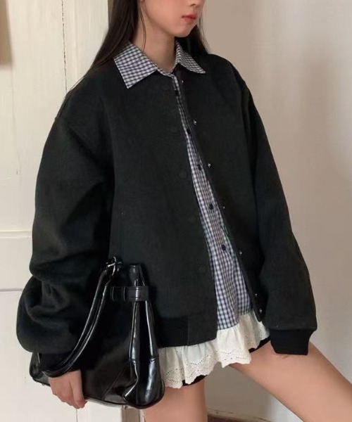 Achic(アシック)の「レース付きチェックシャツ(シャツ/ブラウス・レディース・ブルー・M)」の2枚目の写真