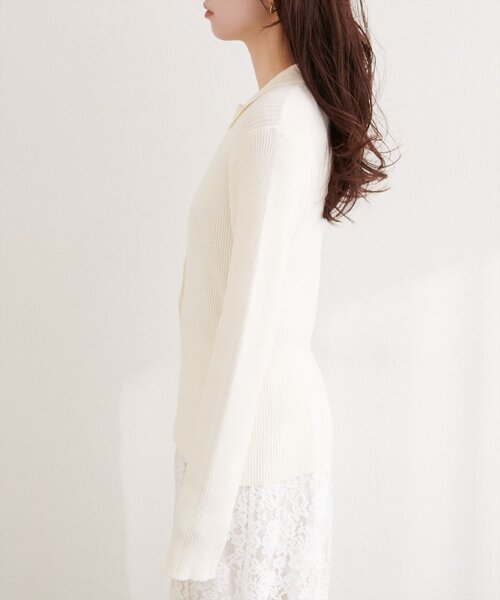 natural couture（ナチュラルクチュール）の「くるみ釦リブニット（ニット/セーター・レディース・ネイビー/ミント/サックスブルー/アイボリー/ピンク・FREE）」の21枚目の写真