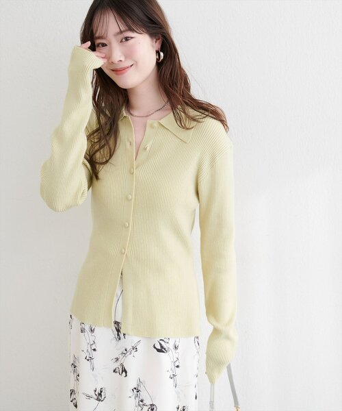 natural couture（ナチュラルクチュール）の「くるみ釦リブニット（ニット/セーター・レディース・ネイビー/ミント/サックスブルー/アイボリー/ピンク・FREE）」の13枚目の写真