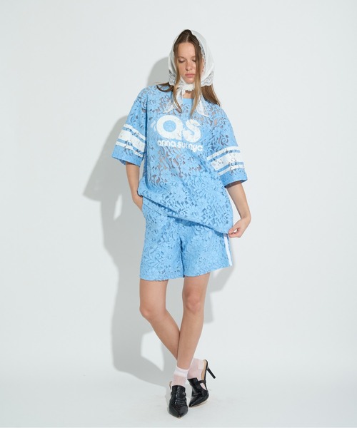 ANNA SUI NYC(アナ スイ エヌ ワイ シー)の「SPレースロゴハーフパンツ(その他パンツ・レディース・サックスブルー/ブラック/ホワイト・FREE)」の10枚目の写真