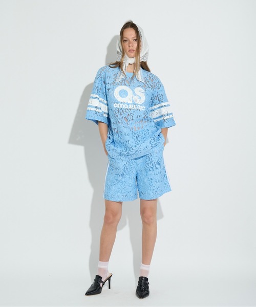 ANNA SUI NYC(アナ スイ エヌ ワイ シー)の「SPレースロゴハーフパンツ(その他パンツ・レディース・サックスブルー/ブラック/ホワイト・FREE)」の12枚目の写真