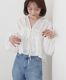 LIAN | 【mayu × LIAN】ダブルリボンシャーリングブラウス(シャツ/ブラウス)