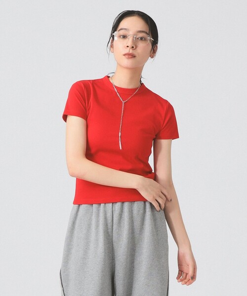 Ray BEAMS(レイビームス)の「【別注】PICCADILLY / リブ Tシャツ(Tシャツ/カットソー・レディース・レッド/ブラウン/プラム・ONE SIZE)」の3枚目の写真