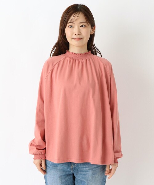 one'sterrace(ワンズテラス)の「コットンシャーリング 長袖ラグランプルオーバー(Tシャツ/カットソー・レディース・ベージュ系その他7/ピンク系9/アイボリー系8/ブラック系8・02)」の5枚目の写真