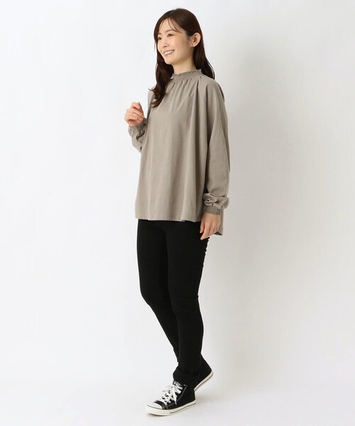 one'sterrace(ワンズテラス)の「コットンシャーリング 長袖ラグランプルオーバー(Tシャツ/カットソー・レディース・ベージュ系その他7/ピンク系9/アイボリー系8/ブラック系8・02)」の17枚目の写真
