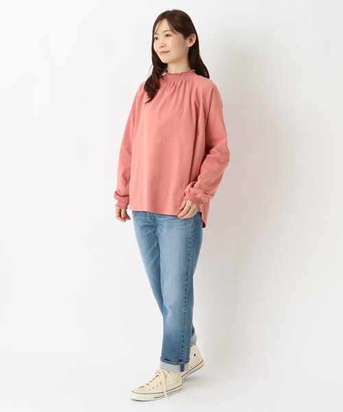 one'sterrace(ワンズテラス)の「コットンシャーリング 長袖ラグランプルオーバー(Tシャツ/カットソー・レディース・ベージュ系その他7/ピンク系9/アイボリー系8/ブラック系8・02)」の19枚目の写真