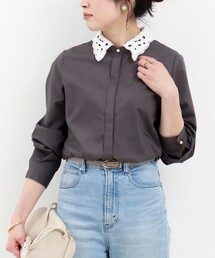 MICO COULIER | ポリブロード取り外し衿2WAYシャツ(シャツ/ブラウス)