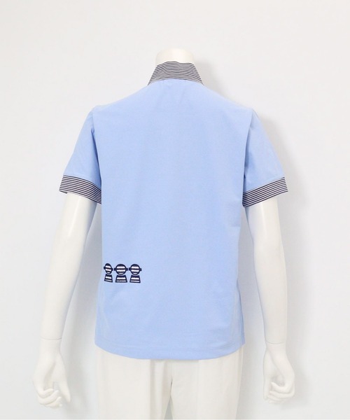 Picone CLUB（ピッコーネクラブ）の「UV速乾ハーフジッププルオーバー（Tシャツ/カットソー・レディース・ライトブルー/ネイビー/ホワイト・13号/11号/9号）」の7枚目の写真