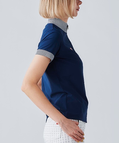 Picone CLUB（ピッコーネクラブ）の「UV速乾ハーフジッププルオーバー（Tシャツ/カットソー・レディース・ライトブルー/ネイビー/ホワイト・13号/11号/9号）」の13枚目の写真