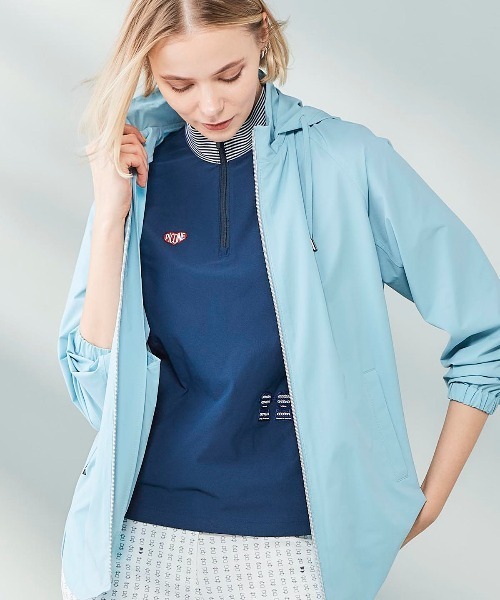Picone CLUB（ピッコーネクラブ）の「UV速乾ハーフジッププルオーバー（Tシャツ/カットソー・レディース・ライトブルー/ネイビー/ホワイト・13号/11号/9号）」の16枚目の写真