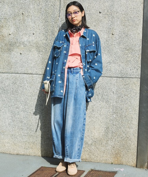 MIRROR STOKE（ミラーストーク）の「【ZOZO限定】FATIGUE JACKET/ファティーグジャケット（ミリタリージャケット・レディース・キャメル/ブルー・MEDIUM）」の18枚目の写真