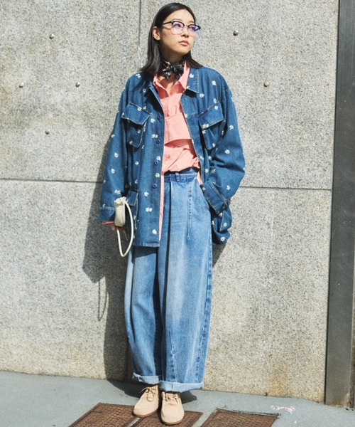 MIRROR STOKE（ミラーストーク）の「【ZOZO限定】FATIGUE JACKET/ファティーグジャケット（ミリタリージャケット・レディース・キャメル/ブルー・MEDIUM）」の19枚目の写真