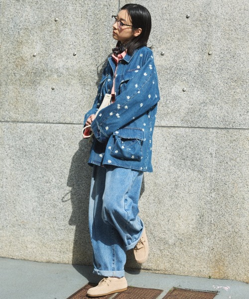 MIRROR STOKE（ミラーストーク）の「【ZOZO限定】FATIGUE JACKET/ファティーグジャケット（ミリタリージャケット・レディース・キャメル/ブルー・MEDIUM）」の22枚目の写真