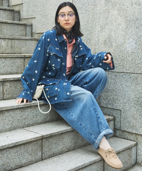 MIRROR STOKE（ミラーストーク）の「【ZOZO限定】FATIGUE JACKET/ファティーグジャケット（ミリタリージャケット・レディース・キャメル/ブルー・MEDIUM）」の9枚目の写真