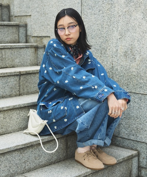 MIRROR STOKE（ミラーストーク）の「【ZOZO限定】FATIGUE JACKET/ファティーグジャケット（ミリタリージャケット・レディース・キャメル/ブルー・MEDIUM）」の10枚目の写真