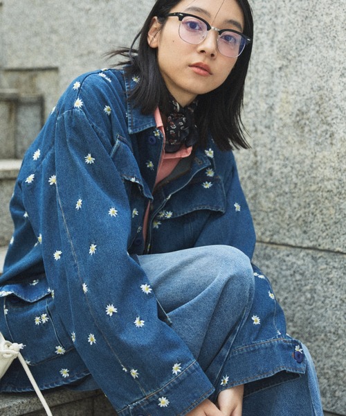 MIRROR STOKE（ミラーストーク）の「【ZOZO限定】FATIGUE JACKET/ファティーグジャケット（ミリタリージャケット・レディース・キャメル/ブルー・MEDIUM）」の6枚目の写真